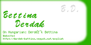 bettina derdak business card